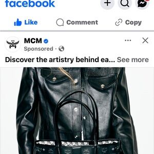 Black MCM Reversible Tote